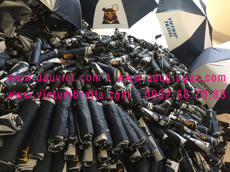 xưởng sản xuất ô dù cầm tay in logo quảng cáo